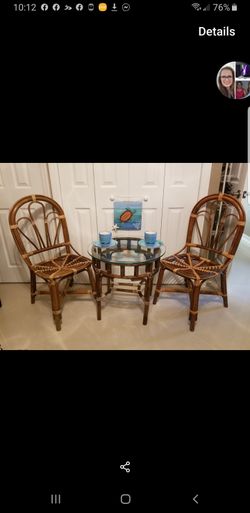 Rattan table and chairs