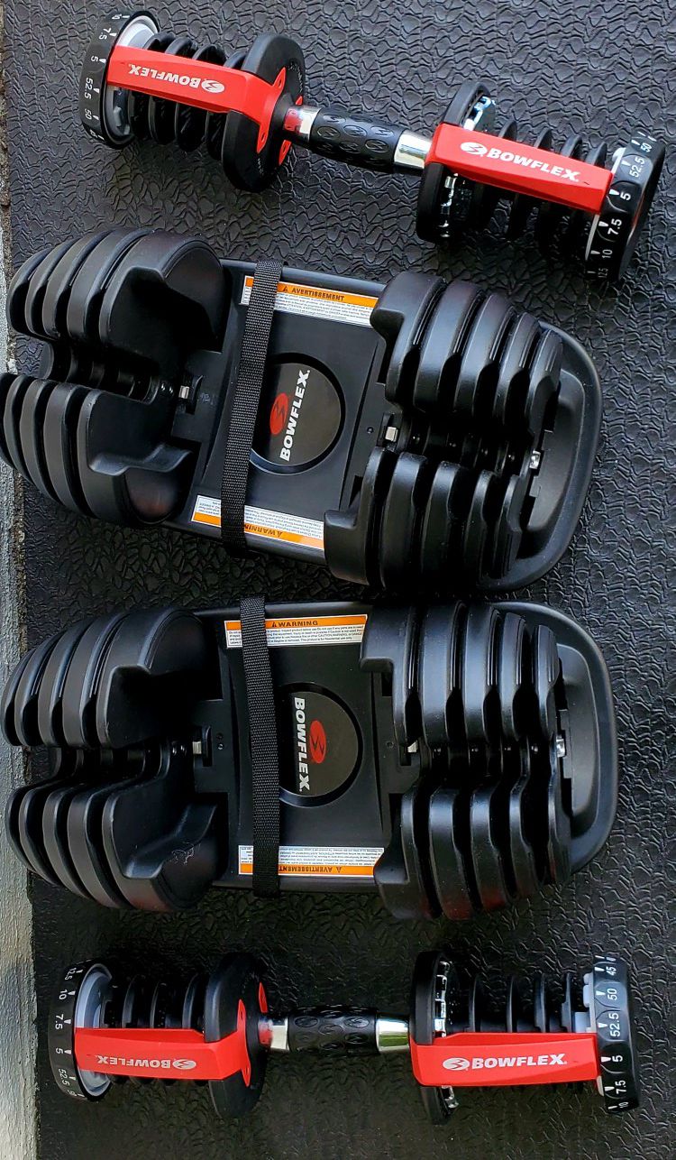 BOWFLEX Adjustable Dumbbell, Fitness Dumbbells Set (Single) 5 to 52.5 lbs Weights for Weight Workout and Strength Exercise in Home and Gym. Like new .