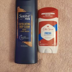 Old Spice Men's Deodorant Fresh& Suave Men Body N Face Wash