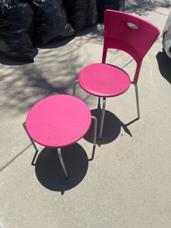 Small chair with table
