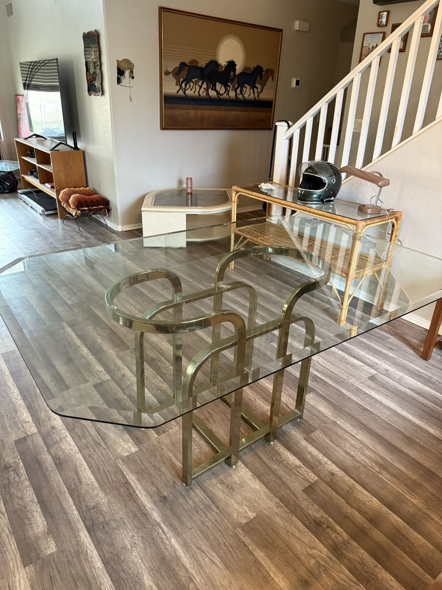 Vintage Milo Baughman Style Dining Table