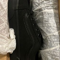 All Black Vans 6.5 Women's 