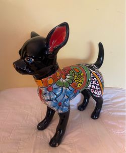 Talavera Ceramic Chihuahua Dog Figurine