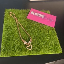 Rose Gold Heart Bracelet 