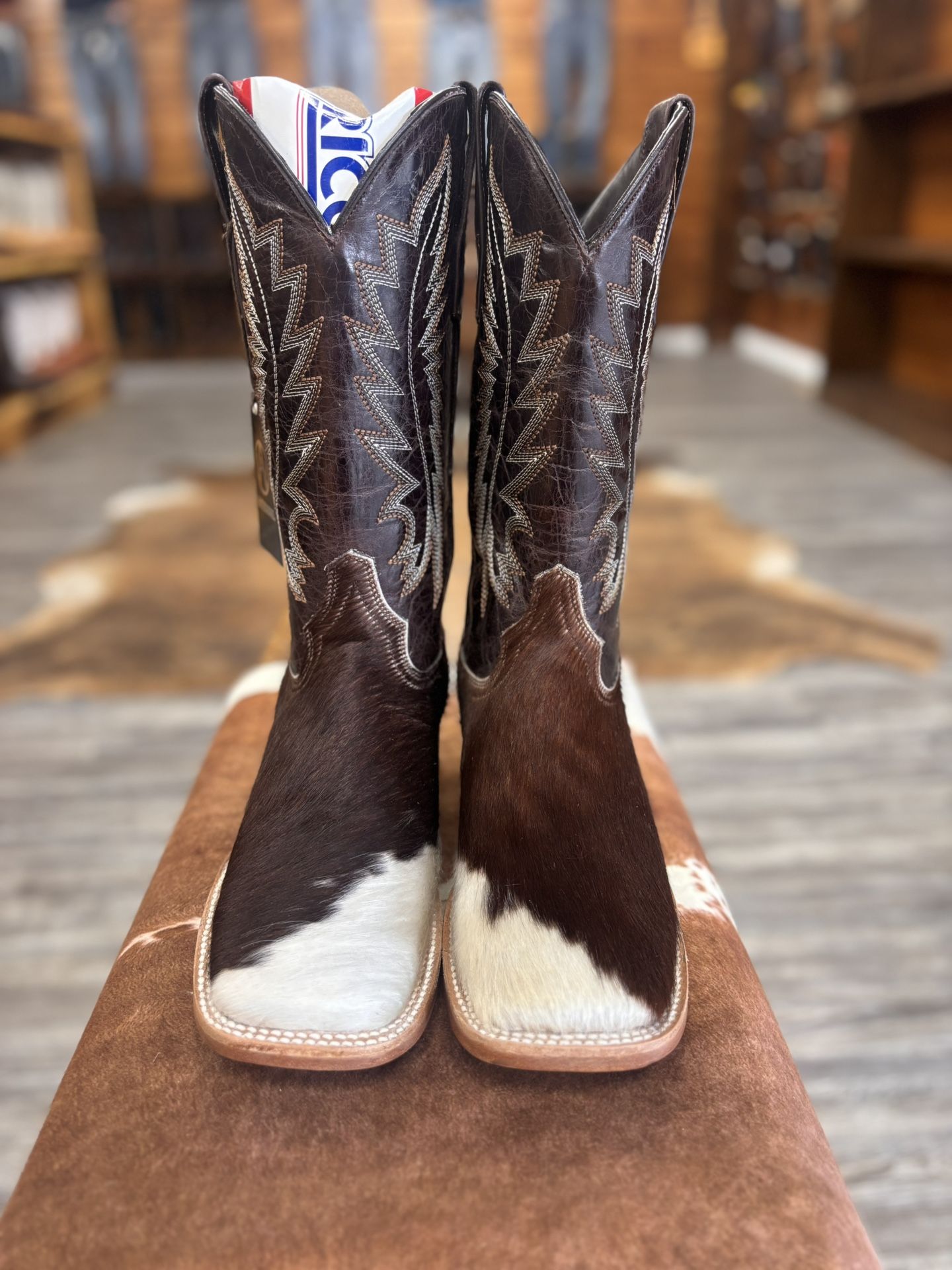 cowhide boots