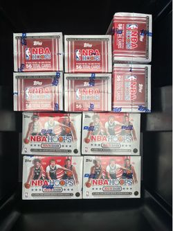 Lot of 10 2025-26 Topps NBA Hoops Blaster Boxes