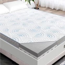 2" Bamboo Charcoal Memory Foam Mattres with Fitted Cover (Twin / Calking)