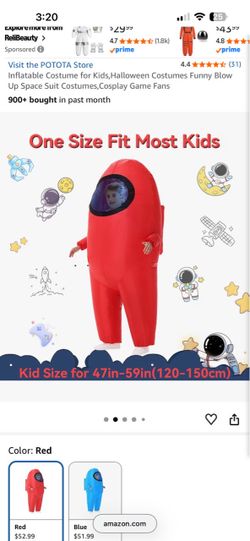 Among Us  Inflatable Kids Halloween costume size small