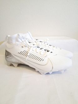 Nike Vapor Edge Pro 360 2 White Silver Football Cleats 