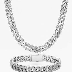 Cuban chain and bracelet Real silver $350 obo both