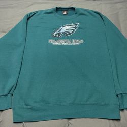 Men’s Philadelphia Eagles Green Crewneck Sweatshirt - Size Large