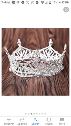 New SSNUOY Silver Rhinestone Tiara