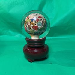 Crystal Globe Reverse Painting 100 Children Playing 