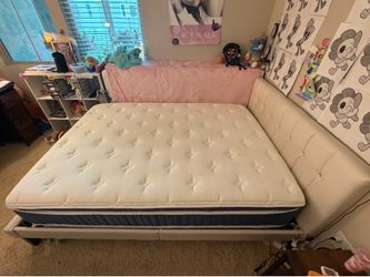 Twin Bed Frame + Mattress — $180