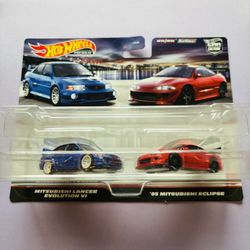 Hot Wheels Mitsubishi Lancer Evolution & Mitsubishi Eclipse 