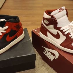 2 Pairs Of Retro 1 Air Jordan's 