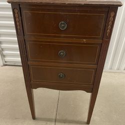Vintage Sheet Music Wood File Cabinet Storage 