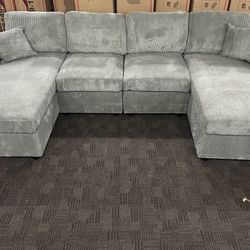 BLACK FRIDAY SALE! Gray Double Chaise Sectional 
