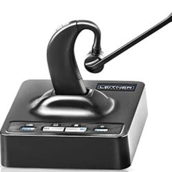 Leitner LH280 – Wireless Office Headset with Noise-Canceling Microphone – Computer & Telephone Headset – Phone Headset Compatible with 99% of Office P
