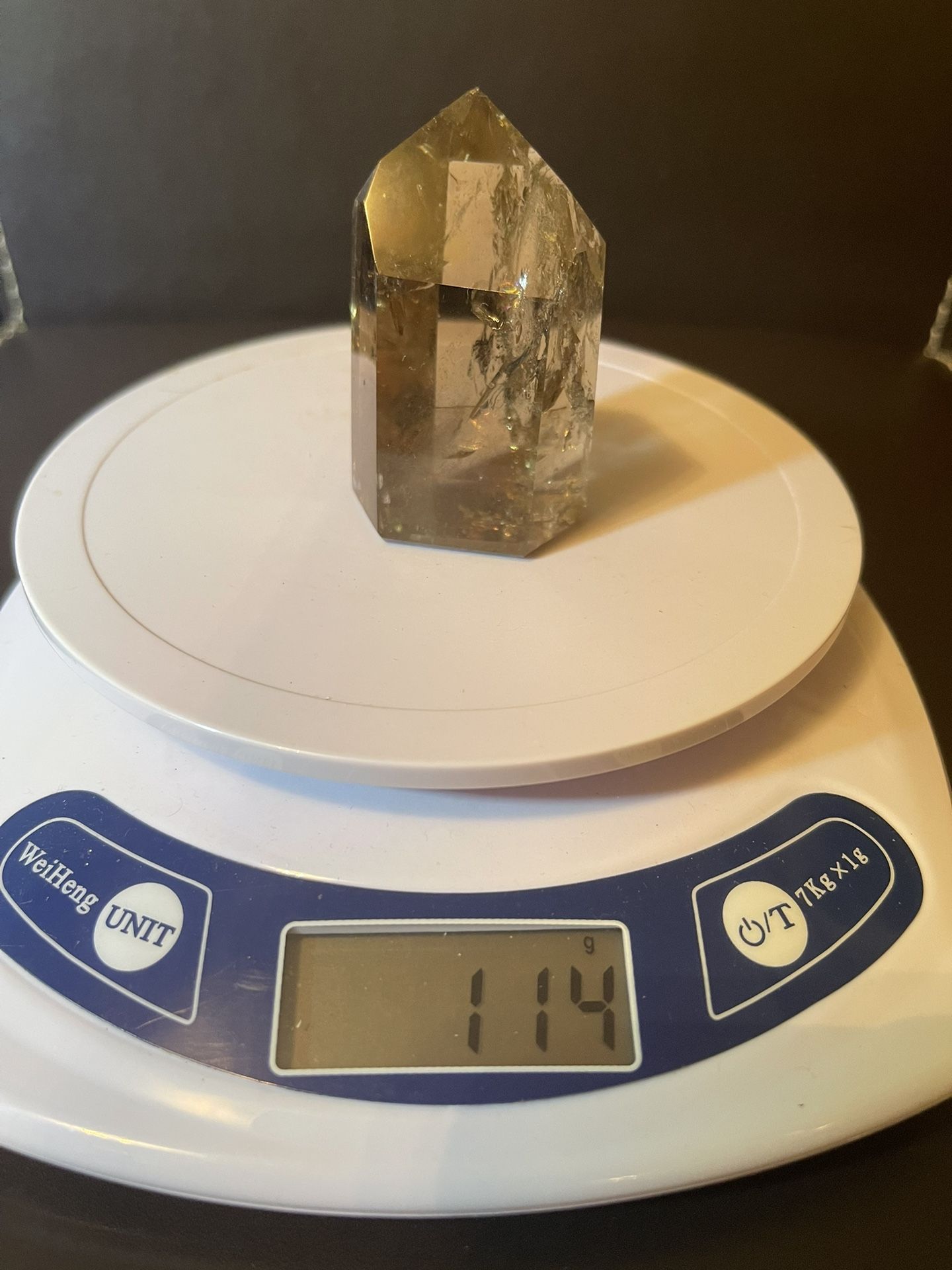 Citrine Tower. 4 Oz, 114 Gr, 0.251 Lb. Abandance & Wealth Crystal.