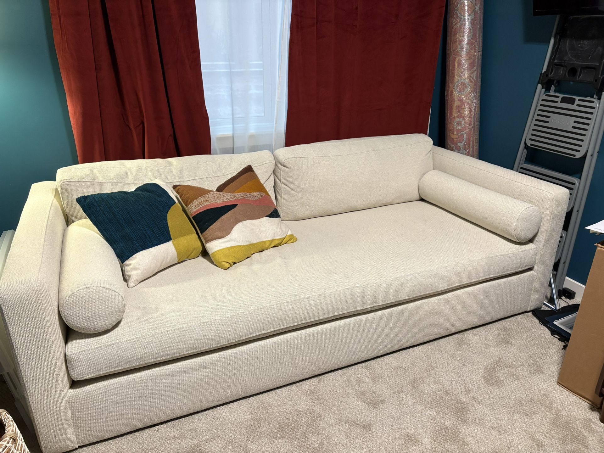 Crate And Barrel Aris White Sofa