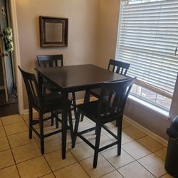 World Market Pub Table 4 Chairs. Solid Wood