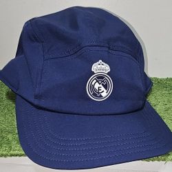 adidas Real Madrid Five-Panel Cap, specifically the 2020/21 model in a "Dark Blue" or navy colorway. 
New WOT 
