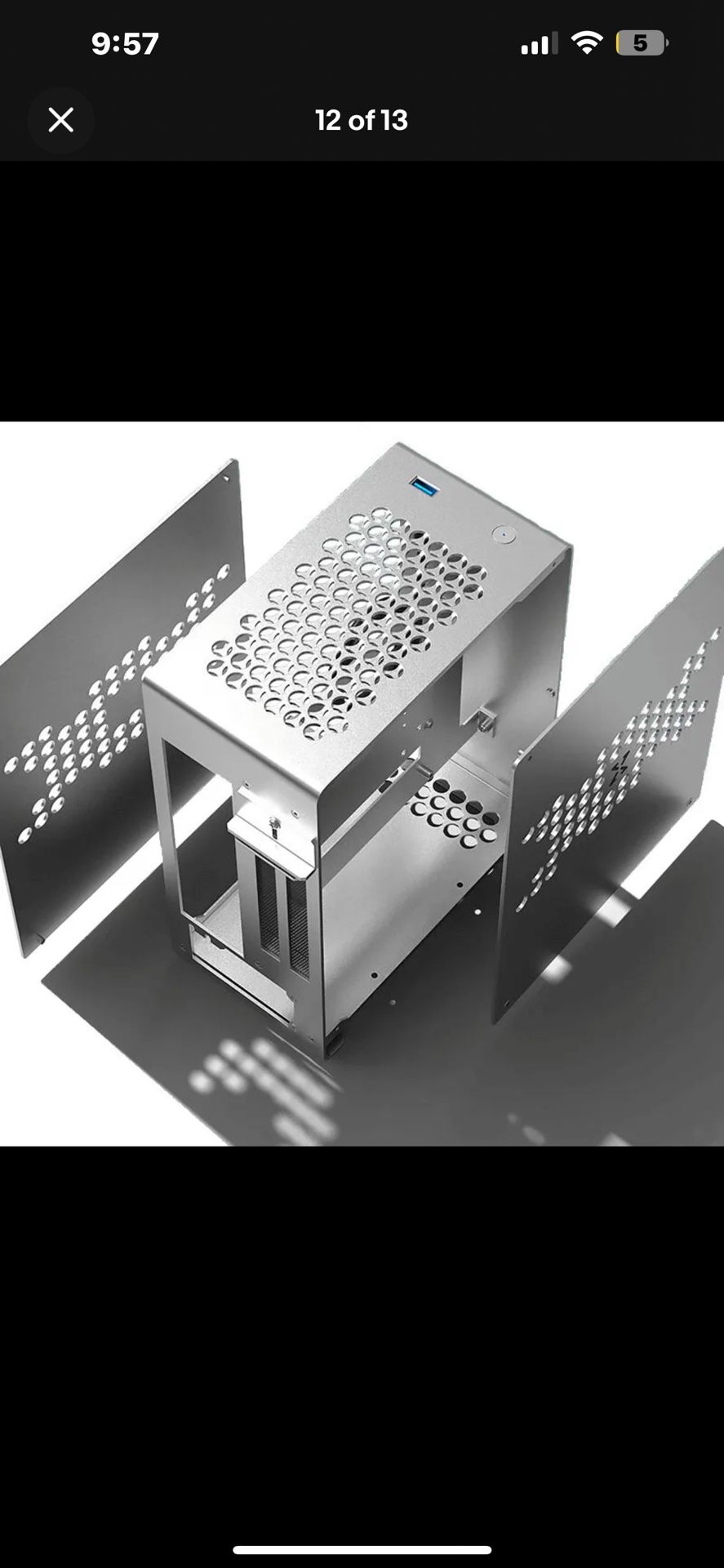 A1 Mini-ITX / SSF PC Case & 500W Flex PSU & 92mm fan, Desktop Case partial build