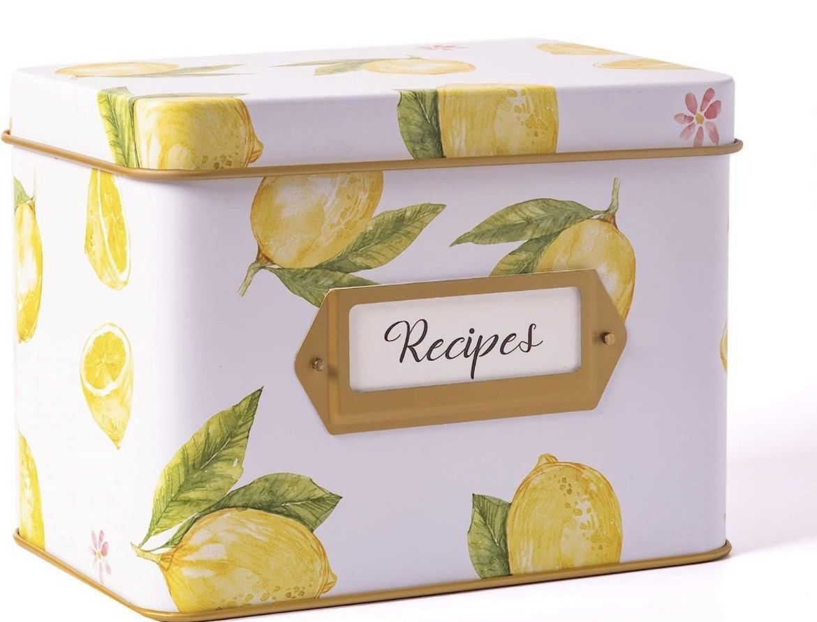 Recipe Box With 24 4x6 Recipe Cards And 12 Dividers Recipe Tin 4x6 Inches Recipe