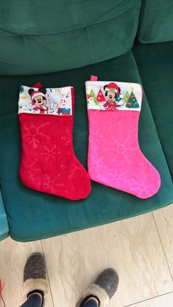 🆕 Minnie & Mickey Christmas Stockings New! $5