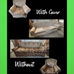 2-Piece Set Couch And Loveseat