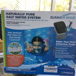 Salt water system for above ground pools ( New )