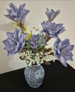 Vase from The Mosaic Magnolia Collection : Brazen Blue Ocean @ Lasting Creations