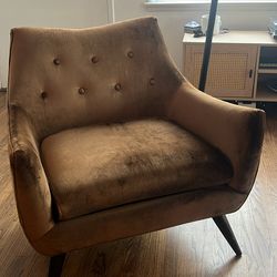 Bronze Velvet Armchair