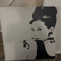 Large Audrey Hepburn Canvas Art