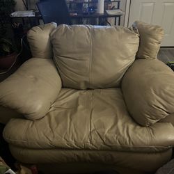 Leather Sofa And Chair 