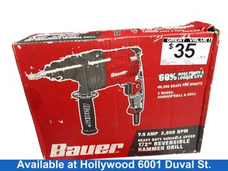 Bauer 56404 Red Corded Hammer Drill