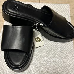 A New Day Black Sandals With Heel