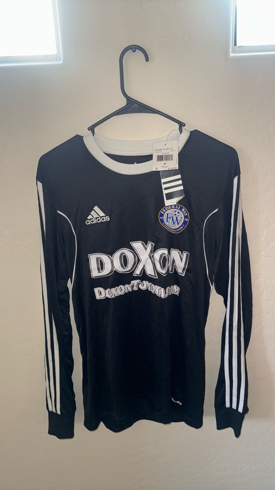 adidas soccer jersey small size