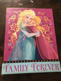 Girls frozen canvas