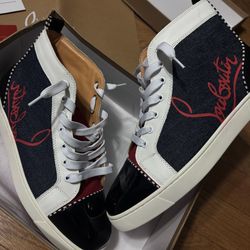 Christian Louboutin navy blue high top