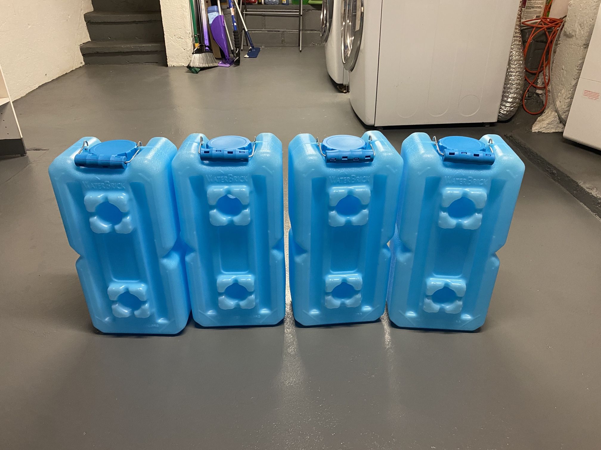 WaterBrick - 4-Pack of Stackable 3.5 Gallon Water Container Bricks
