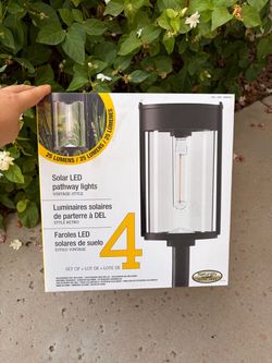 Naturally Solar Vintage-Style Solar LED Pathway Lights Set of 4