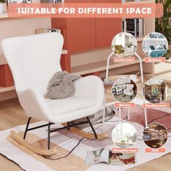 Rocking Chair For Nursery Room Beige Color