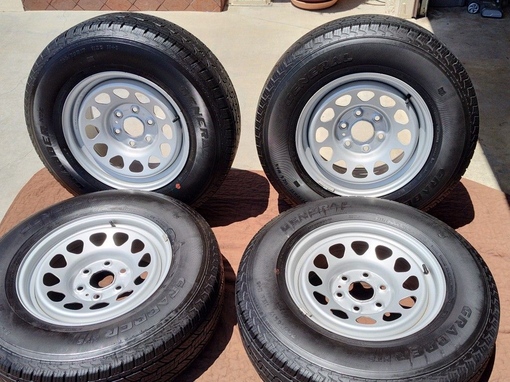 17" Chevy Wheels Steel Rims With Very Very Good Tires