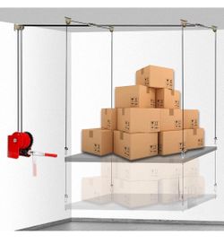 Heavy-Duty Overhead Garage Storage Lift Hoist, Without Deck