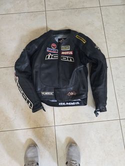 Icon Motorcycle Jacket Leather M