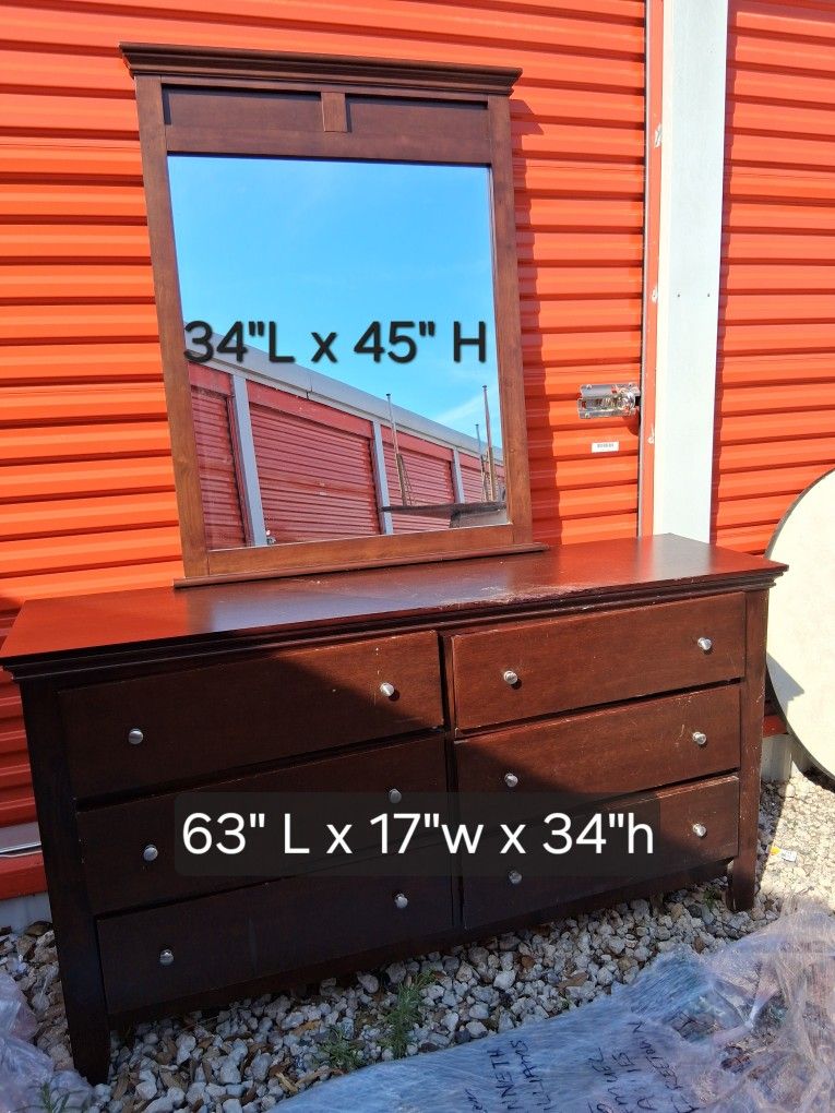 Dresser and Mirror $45 Dlls.