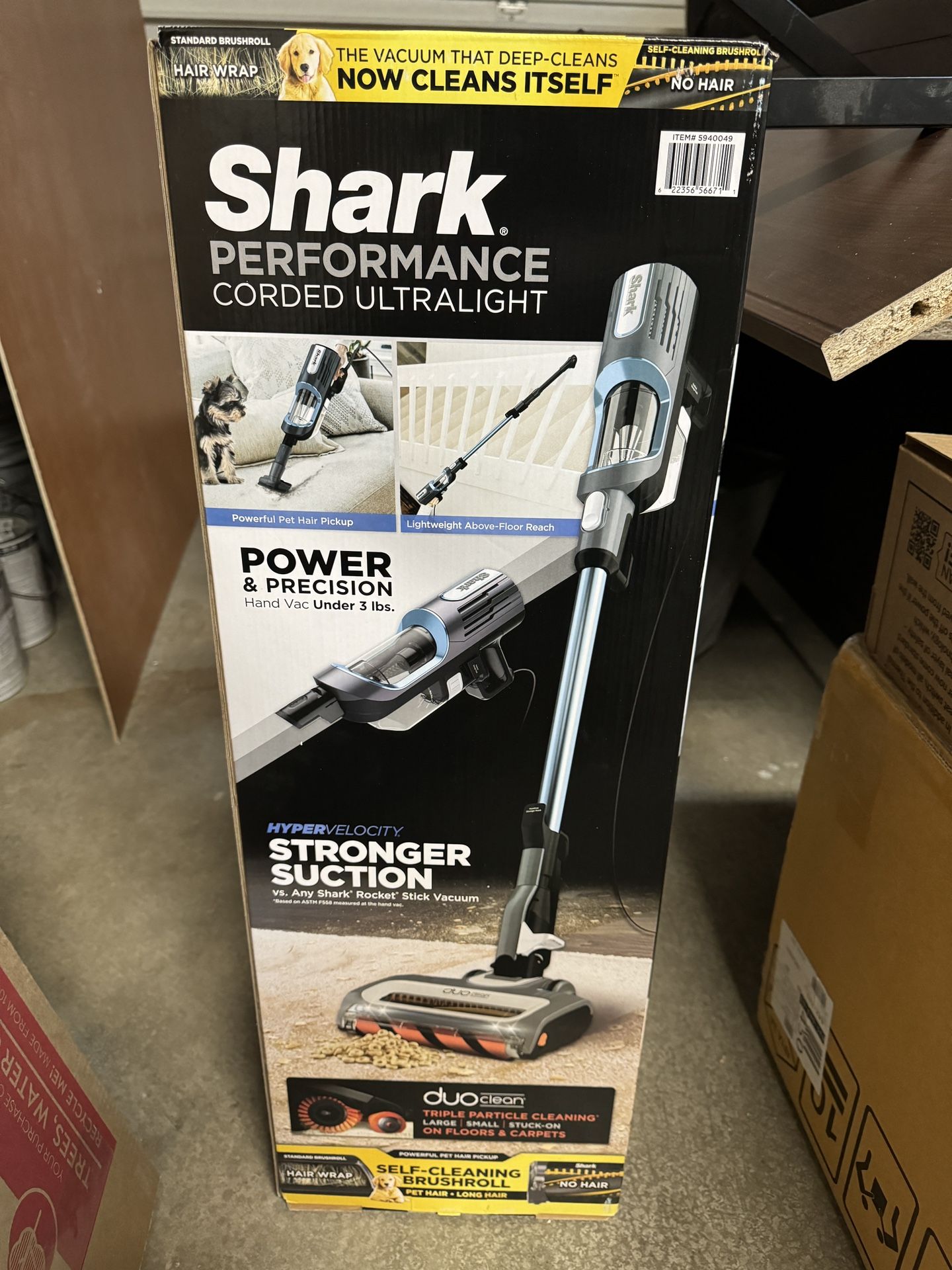 Shark Uv580 Corded Stick Vacuum Performance Ultralight Duoclean for