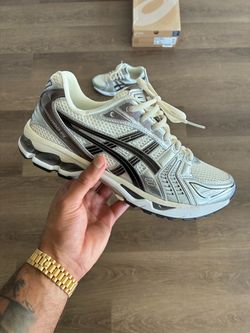 ASICS GEL KAYANO 14 METALLIC PLUM SILVER CREAM 1201A019-108 SIZE 9 KITH JJJJOUND